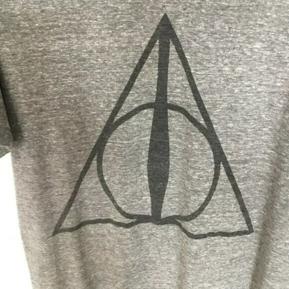 Harry Potter Unisex Deathly Hollows Short Sleeve Cotton Tee Size Small Gray - Picture 8 of 8